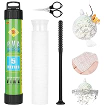 Kit Rete PVA Per Pesca Alla Carpa: 7m X 44mm Con Imbuto E Stantuffo, Si Scioglie In 45 Secondi