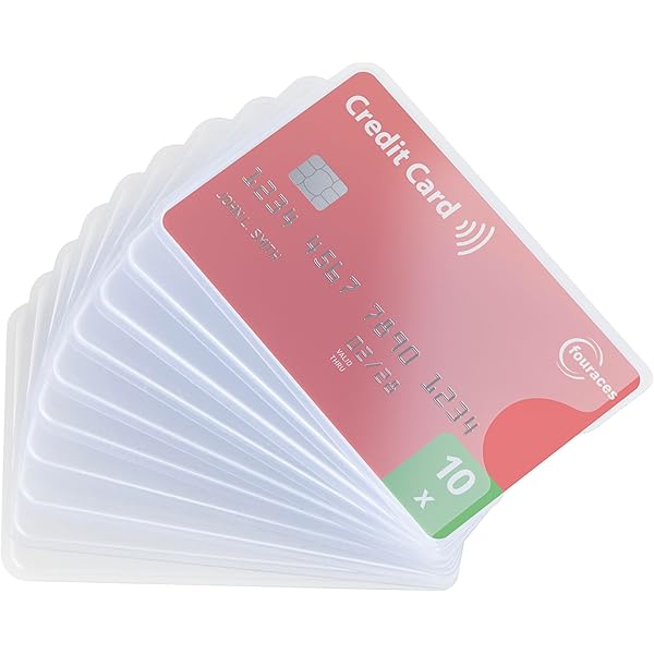 Lot De 100 Pochettes De Protection Pour Cartes Bancaires Et Cartes D'identité – Étuis En PVC Transparent, Format 9,3x6 Cm