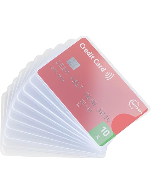 Lot De 10 Étuis Protecteurs Pour Carte D'Identité - Format 9.5x5.5 Cm - Transparents - Neuf Avec Étiquettes