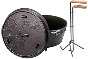 ‎PETROMAX Petromax ft6 Feuertopf mit Füße Dutch Oven Set inkl. Profi Deckelheber Schmortopf