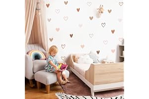Neukids 72 pezzi di adesivi murali bohémien, adesivi muro cuore bohémien e adesivi da parete d'amore, decalcomanie per cameretta aula, decorazioni cameretta bambina decorazioni per soggiorno stickers