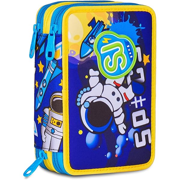 Astuccio Scuola SJ Gang 3 Zip - Portapenne Completo Con 45 Accessori, Tema Spaziale - Foto 11