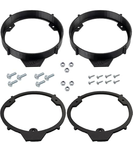 tomzz Audio 2834-015 Anelli per altoparlanti staffe adattatore compatibile con Mercedes Classe A W168 porta anteriore per altoparlanti DIN 165mm