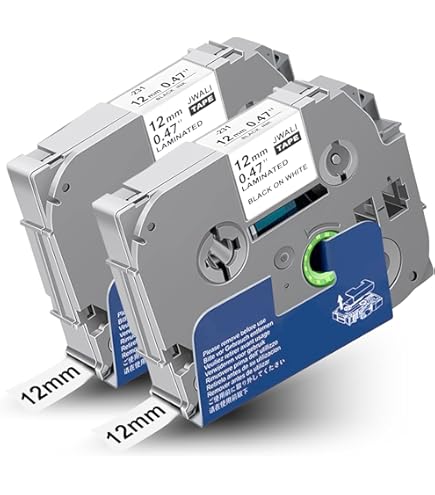 3x Yuanqimm Compatible Brother P-touch Label Tape 12mm for Brother TZe231 TZe-231 TZ231 TZ-231 Black on White Tape for Ptouch PT-D400 PT-H100LB PT-H105 PT-D200 PT-1000 PT-H110 PT-H101 PT-H107B PT-D210
