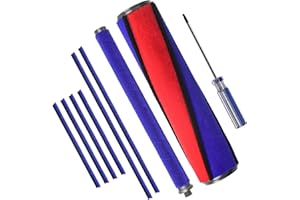 RUKHOOL Spazzola Rullo Morbida Strisce Peluche Ricambi per Dyson V7 V8 V10 V11 V6 Accessori 1 Testine Principale 1 Rullo di Ricambio 6 Strisce Peluche Pezzi Ricambio per Dyson Viola