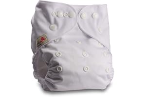 Littles & Bloomz, Reusable Pocket Cloth Nappy, Fastener: Popper, Set of 1, Pattern 16, with 1 Bamboo Insert