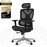 FLEXISPOT ErgoX Ergonomic Desk Chair, Desk Chair with Lumbar Support, Adjustable 5D Backrest, 135&deg; Tilt, Breathable Cushion,