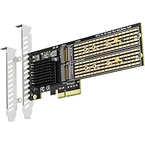 GLOTRENDS PA16 Adattatore M.2 NVMe A PCIe 4.0 X4 Con Dissipatore, Per SSD 22110/2280, Supporto Server 1U