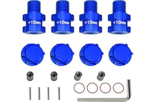 POLANTA Rc Wheel Hex 10mm Extended Hub Drive 14mm to 17mm for Arrma 1/10 3S Senton/Granite/Vorteks/Infraction/Big Rock/Vendetta (Blue)