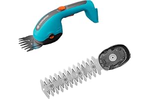 Gardena batteridriven gräs- och busksax PowerCut 20/18 V P4A solo: Trädgårdssax för häckar och gräsmattor, snittbredd gräsbla