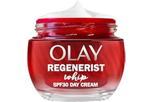Olay Regenerist Whip Day Face Cream SPF30, Lightweight Anti-Wrinkle + Firming Skincare Moisturiser with Sun Protection, Anti-Ageing Niacinamide and Peptides, Renews, Firms and Hydrates 50ml