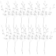 TOYANDONA 50 Stems Artificial Flower Stems with Crystal Acrylic Beads Drop for DIY Bridal Pearl Bouquets Garlands Wedding Party Christmas Tree Decorations 16cm (White)