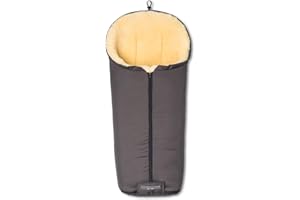HOFBRUCKER SEIT 1948 Hofbrucker Lammfell-Fußsack Iglu Kinderwagen, Buggy/Winterfußsack atmungsaktiv/Warmer Fußsack wind- & wasserabweisend