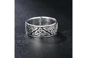 XJruixi Vintage Celtics Spiral Knot Ring 316L Stainless Steel Norse Viking Ring Women Men Nordic Amulet Jewelry