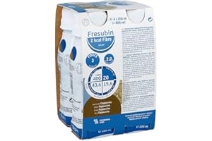 Fresenius Kabi Fresubin 2 kcal fibre Drink Cappuccino Trinkflasche, 4 x 200 ml, 1er Pack (1 x 2,75 kg)