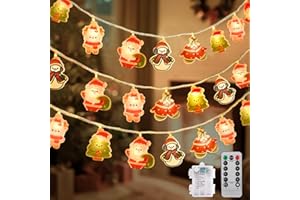 HERMORRYSS Illuminazione Natalizia per Interni, 3 m, 20 LED Palline di Natale, Luci di Natale, 8 Modalità, Bianco Caldo, Luci Natale Decorativa per Albero di Natale Finestra Porta Matrimonio (D)