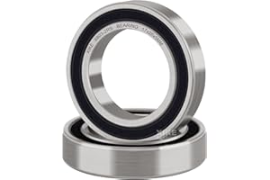 XiKe 2 unid. 6803-2RS Rodamiento de bolas 17x26x5mm Acero cromado, Pre-lubricado, Doble junta de goma, 6803RS Rodamiento rígido de bolas con escudos.