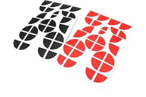 ‎FINEST FOLIA 4D Carbonfolie Emblem Ecken Aufkleber von Finest-Folia (K004 Schwarz Rot)