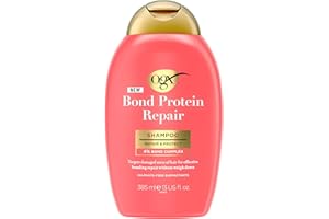 OGX Bond Protein Repair Shampoo, Repair & Protect, with 4percent Bond Complex, Targets Damaged Areas of Hair for Effective Bonding Repair without Weighing It Down, Sulfate Free, 385ml