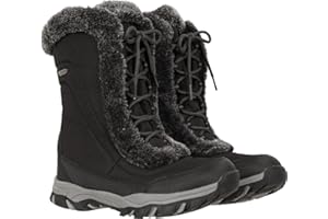 Mountain Warehouse Ohio Womens Snow Boots - Snow Proof Ladies Faux Fur Shoes, Thermal Tested -20 °C, IsoTherm - Winter Skiing, Winter Sports, Walking