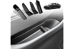 BestEvMod for Refreshed Model 3 Highland Door Side Handle Storage Box Armrest Tray TPE Organizer Anti-Slip Easy to Clean Set of 4 Compatible with 2024 Refreshed Tesla Model 3 Highland Accessories