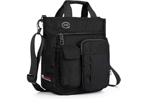 AlwaySky Nylon Crossbody Messenger Bag, Multifunctional Shoulder Bag, Laptop Bag for Men and Women Sport Travel Business