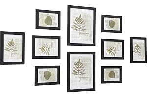SONGMICS bildram, uppsättning med 10 fotoramar - 2 stycken 20 x 25 cm, 4 stycken 13 x 18 cm och 4 stycken 10 x 15 cm, gjord a