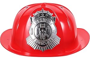 Totority Sombrero de Bombero para Niños Casco de Bombero Sombrero de Seguridad Contra Incendios para Niños Sombreros de Plástico para Fuego Juego de Rol Casco de Seguridad Accesorios