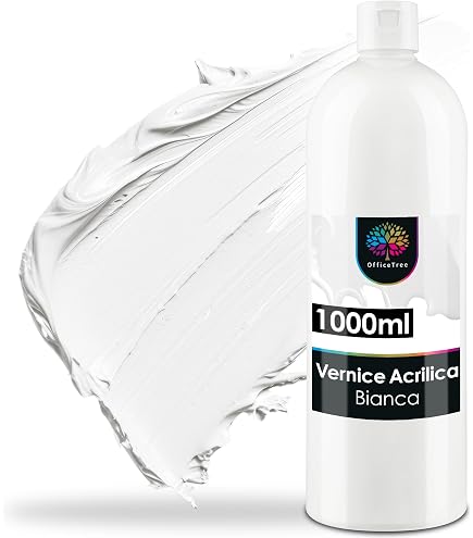 Nicpro Colori Acrilici Bianchi – 500 Ml, Pigmenti Ricchi, Coprenti, Asciugatura Rapida, Per Tela, Legno, Ceramica
