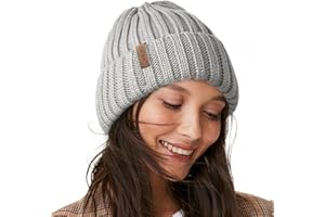FURTALK Bonnet tricoté en polyacrylonitrile Respirant et léger Bonnet d'hiver Femme