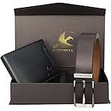 HORNBULLMaddison Black Wallet for Men | Wallet and Belt Combo | Gift Set for Men BW45118