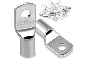 DAWENUR 10 capicorda 70 mm² M10, capicorda ad anello, in rame ispessito, non isolato, SC