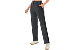 Terecey Pantalon Jogging Femme Coton Pantalons de Sport Décontracté avec Taille Élastique et Poches Pantalon de Survêtement pour Yoga Fitness Running S-XXL
