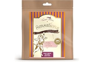 Terra Canis Sensations Chewy Champs - rumine di agnello 150g I Masticatori naturali, essiccati I Attività di masticazione | Alimento complementare per cani