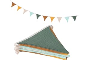 AiQInu Bunt Wimpelkette Kinderzimmer, Girlande Kinderzimmer Deko zum Aufhängen, Mädchen & Jungen Kinderzimmer Deko für Hausbett, Babybett & Kinderbett, Party, Geburtstag, Hochzeit