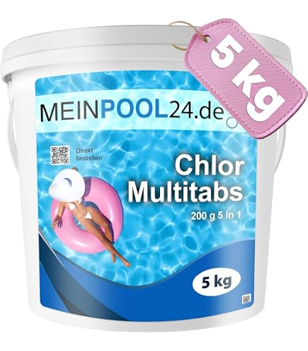 Gre Pool-Behandlungs-Set – Chlor-Tabletten Für Pools Bis 5 M³, Inkl. Messbecher & Ball