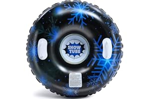 WONSEFOO Luge Gonflable 34 Pouces avec Poignées Snow Tube -Traîneau À Neige Gonflable, Matériau Épaississant Qualité Militaire K80, en Extérieur pour Enfants Et Adultes Jouets De Neige pour Luge en