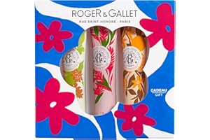 Roger & Gallet – Coffret Cadeau Trio Crèmes Mains Bienfaisantes 3x30 ml – Fleur d’Osmanthus, Gingembre Rouge & Bois d’Orange – Cadeau femme – Hydratation, douceur et senteurs envoûtantes