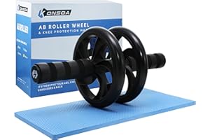 Konsoa Ruota Addominali Rotella Rullo Workout Convertibile Con Tappetino Per Esercizi Di Rollout Abs, Ab Roller Wheel Per Allenamento Di Forza Fitness Per Casa Attrezzi Palestra Multifunzione