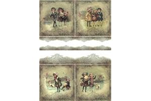 Zita`s Creative Reispapier A4 - A Peaceful Christmas 2. Motiv-Strohseide, Strohseidenpapier, Decoupage Papier