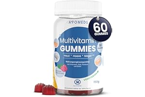 ‎APOMEDS APOMEDS Multivitamin Gummis, Vitamine Haare Nägel Haut, Haar Vitamine, Haarvitamine, Biotin, Hair Vitamin Gummies, Vitamin A C D3 E B6 Folsäure B12, Pantothensäure B5, Jod, Zink, Niacin (60St)