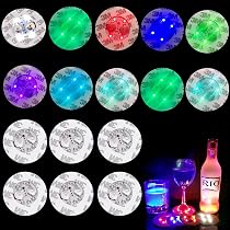 8 Stück Aufkleber-Stimmungslichter – Selbstklebende LED-Lichter Für Flaschen & Gläser, 7 Farben, 3 Lichtmodi – Perfekt Für Party, Hochzeit, Weihnachten Oder Die Bar