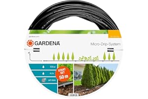 Gardena Kit d'arrosage goutte-à-goutte pour rangées de plantes L de Gardena : système d'arrosage Micro-Drip pour un arrosage en douceur des rangées de plantes (13013-20)