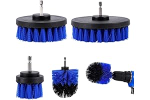 Ciusdkler 4 Piece Brosse Nettoyage Set, Brosse Rotative Nettoyage, 2''/3.5''/4''/5'' Brosse Perceuse for Baignoires, Bathroom Sink, Kitchen Sink (Bleue)