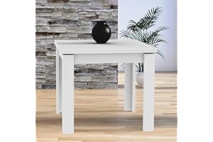 YELLOW SHOP Tavolo quadrato allungabile a libro cm 80x80, 90x90, 100x100 RODI Bianco Frassinato (90/180x90)