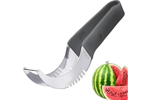 Westmark Melonenschneider Hook - hakenförmige Schneideklinge aus 100% rostfreien Edelstahl- 11cm Klingenlänge - 5 Jahre Garantie - auch als Servierzange einsetzbar (Schwarz/Silber)