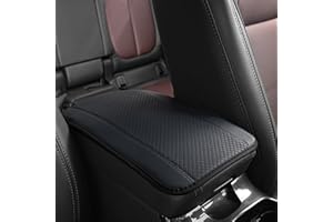 deemars Auto Mittelkonsole Abdeckung, 12,6 X 7,48 Zoll PU Leder Auto Mittelkonsole Pad, Wasserdichte Auto Armlehne Storage Box Matte, Innenausstattung Zubehör Universal für die Auto (Schwarz)