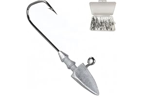 ‎DAYUYUE DAYUYUE 4/30 Stück jigKöpfe Jigkopf Angelhaken Kit weichen Köder Haken 3.5g 5g 7g 10g 14g Include Plastic Fishing Tackle Box Angeln für Süßwasser Salzwasser