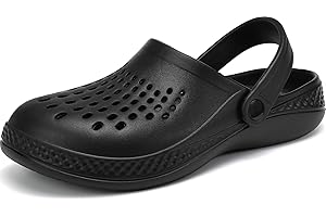 VOLHAL Clogs Herren Pantoletten Sommer Leicht Hausschuhe Atmungsaktiv Gartenschuhe rutschfest Weiche Strand Slippers Sandalen