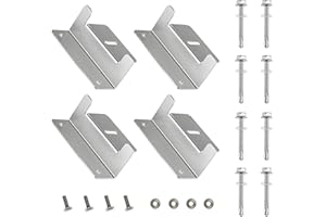 Hicello 4PCS Solar Panel Bracket, Silver Aluminum Z Bracket, Solar Panel Mounting Holders for RV, Boat, Wall, Yacht and Other Off Gird Installation